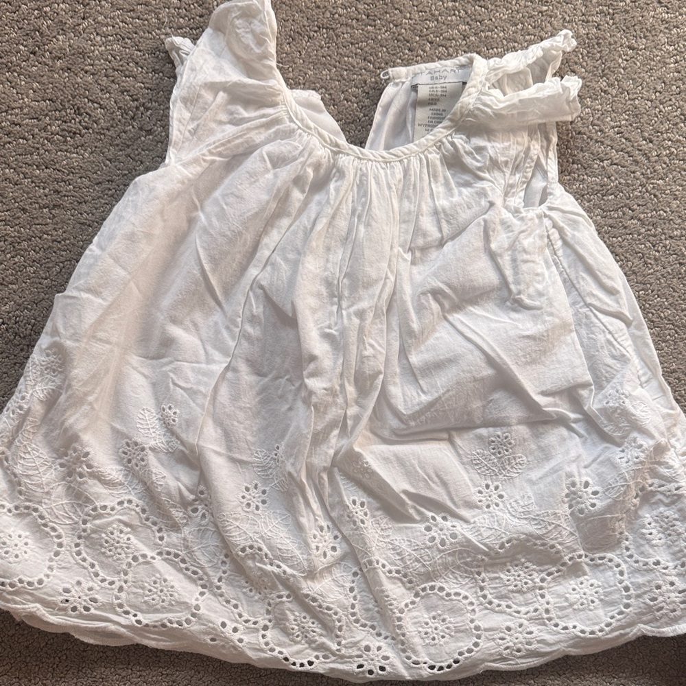 6-9 Months White Kids Dress